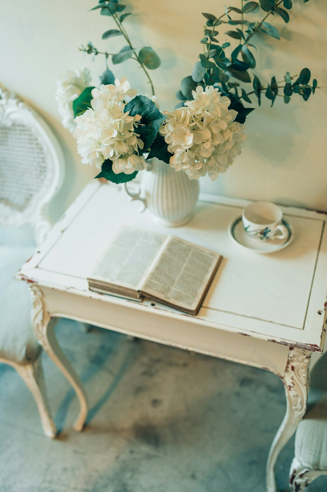 Stack of books on a table