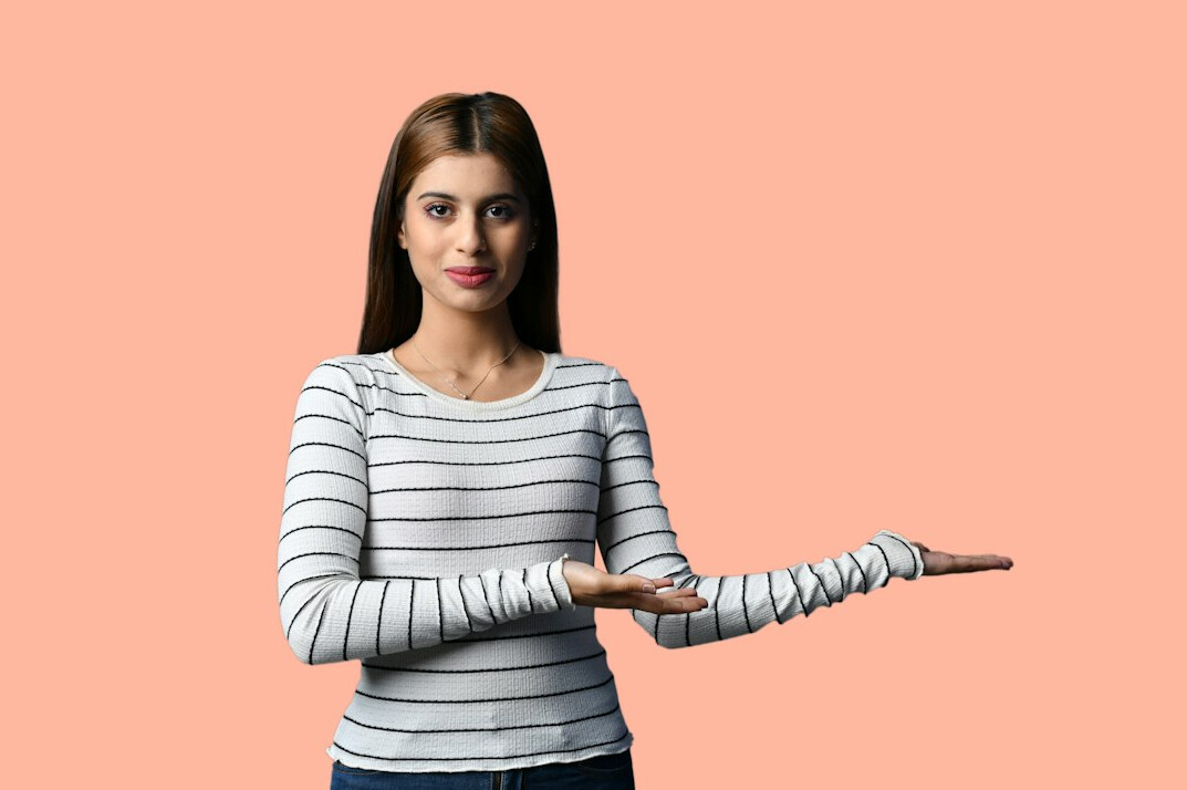 person using body language