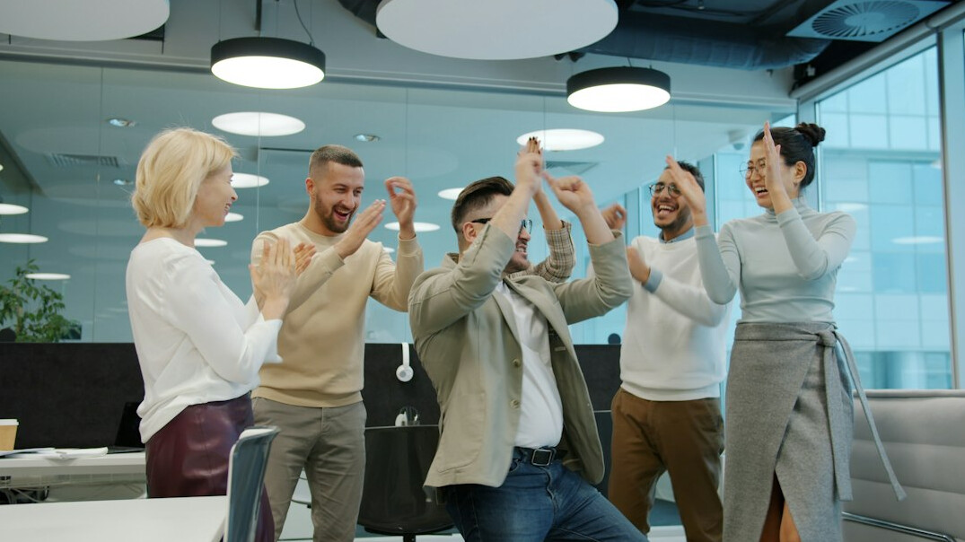 team resolving conflict