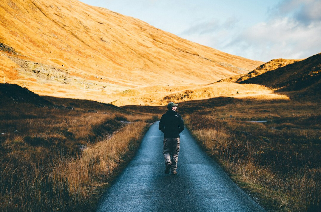 person on path to success